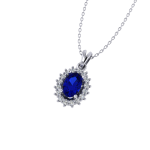 0.72 Safir Pırlanta Kolye