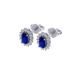 0.52 Safir Pırlanta Küpe