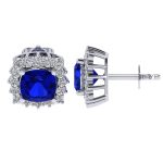 0.76 Safir Pırlanta Küpe