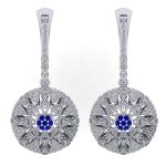 0.75 Safir Pırlanta Küpe