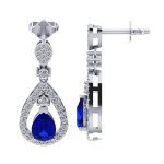 1.86 Safir Pırlanta Küpe