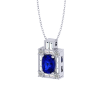 1.48 Safir Pırlanta Kolye - Görsel 3