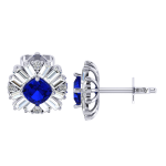 1.83 Safir Pırlanta Küpe