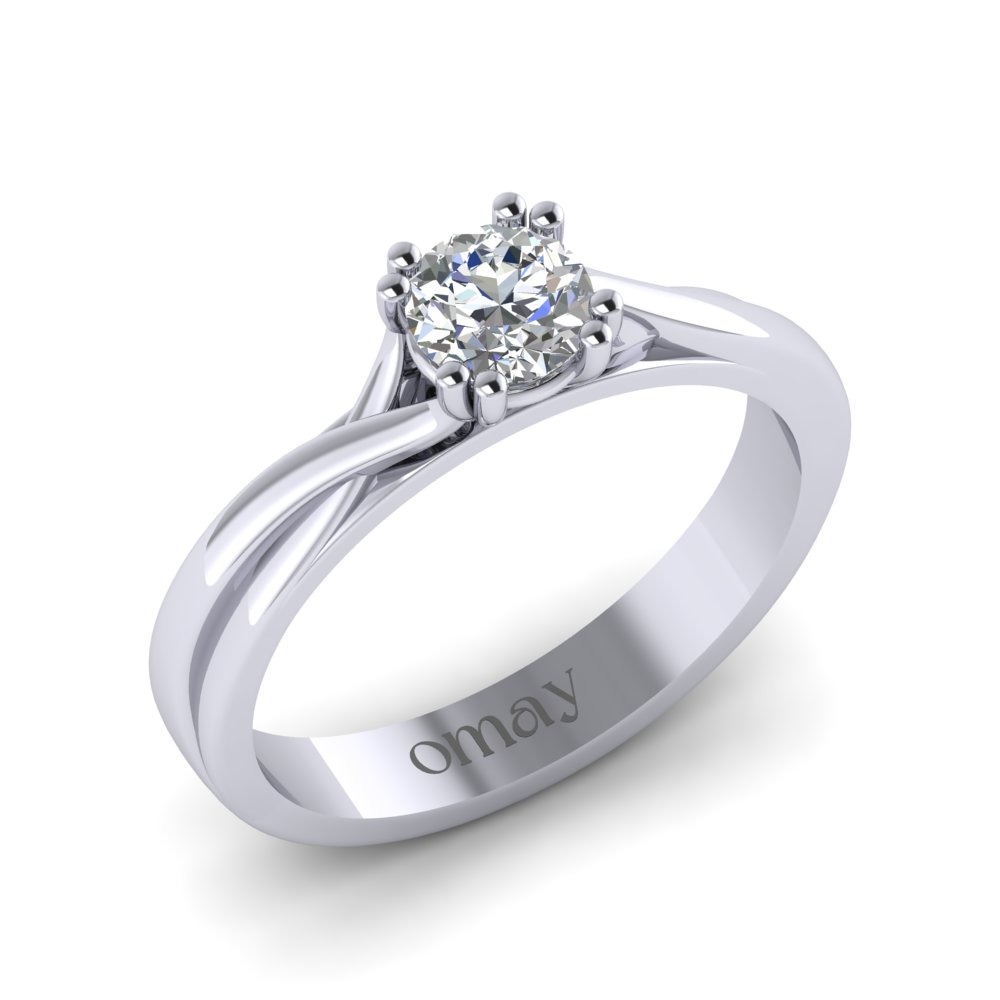 imgi_27_Omay-0005-V1 0,50 Tektaş Pırlanta Yüzük - Görsel 1