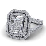 0.95 Baget Pırlanta Yüzük - Görsel 2