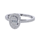 0.38 Baget Pırlanta Yüzük - Görsel 4