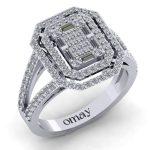 0.95 Baget Pırlanta Yüzük - Görsel 4