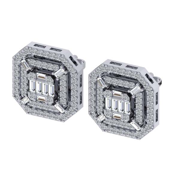 imgi_80_Omay-0062-v2 0.96 Karat Pırlanta Küpe - Görsel 1