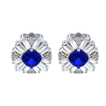 1.83 Safir Pırlanta Küpe - Görsel 3