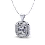 0.73 Karat Pırlanta Baget Kolye - Görsel 2