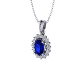 0.72 Safir Pırlanta Kolye - Görsel 2