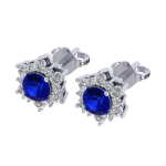 1.04 Safir Pırlanta Küpe - Görsel 2