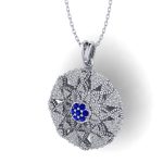 0.39 Safir Pırlanta Kolye - Görsel 2