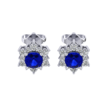 1.04 Safir Pırlanta Küpe - Görsel 3