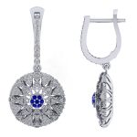 0.75 Safir Pırlanta Küpe - Görsel 3