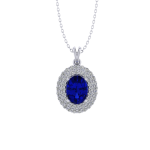 1.46 Safir Pırlanta Kolye - Görsel 2