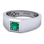 0.50 Zümrüt Pırlanta Yüzük - Görsel 3