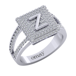 0.74 Pırlanta Harfli Taşlı Yüzük