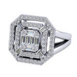 0.73  Baget Pırlanta Yüzük - Görsel 3