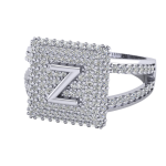 0.74 Pırlanta Harfli Taşlı Yüzük - Görsel 3