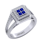 0.66 Renkli Taşlı Yüzük - Görsel 4